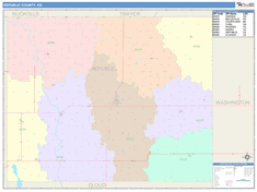 Republic County, KS Wall Map