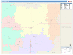 Rice County, KS Wall Map