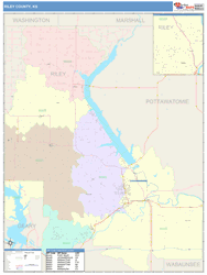Riley County, KS Wall Map