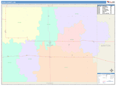 Rush County, KS Wall Map