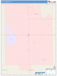 Scott County, KS Wall Map