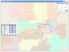 Shawnee County, KS Wall Map