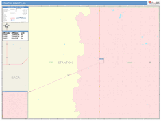 Stanton County, KS Wall Map