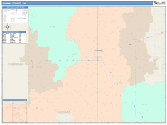 Thomas County, KS Wall Map