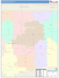 Washington County, KS Wall Map