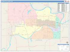 Wyandotte County, KS Wall Map