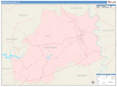 Anderson County, KY Wall Map