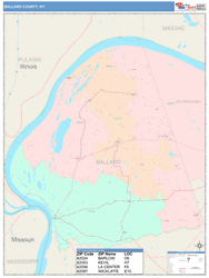 Ballard County, KY Wall Map