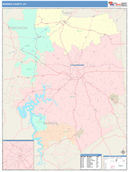 Barren County, KY Wall Map