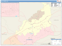 Bell County, KY Wall Map