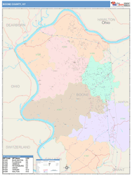 Boone County, KY Wall Map