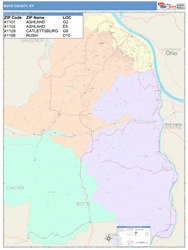 Boyd County, KY Wall Map