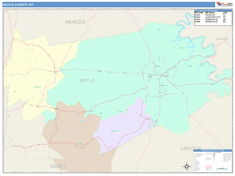 Boyle County, KY Wall Map