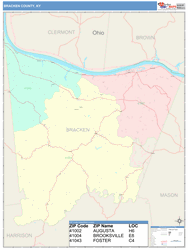 Bracken County, KY Wall Map