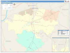 Bullitt County, KY Wall Map