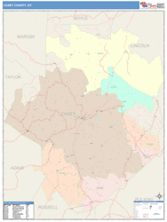 Casey County, KY Wall Map