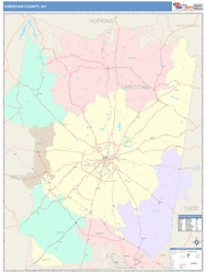 Christian County, KY Wall Map