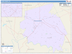 Clark County, KY Wall Map