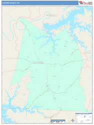 Clinton County, KY Wall Map