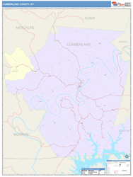 Cumberland County, KY Wall Map