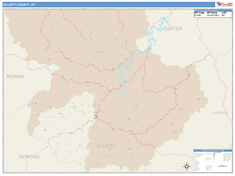 Elliott County, KY Wall Map