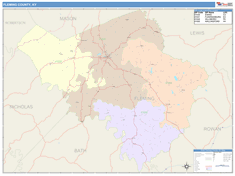 Fleming County, KY Wall Map