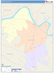 Hancock County, KY Wall Map