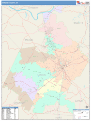 Hardin County, KY Wall Map