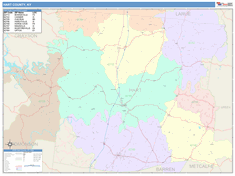 Hart County, KY Wall Map