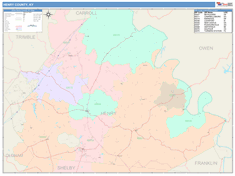 Henry County, KY Wall Map