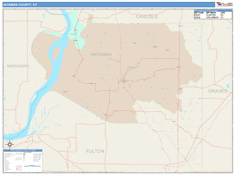 Hickman County, KY Wall Map