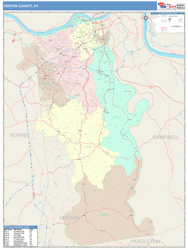 Kenton County, KY Wall Map