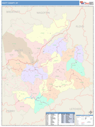 Knott County, KY Wall Map