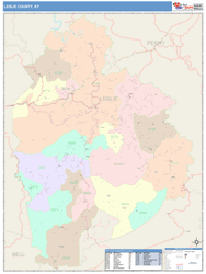 Leslie County, KY Wall Map