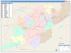 Letcher County, KY Wall Map