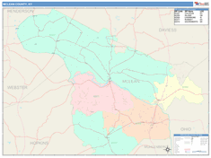 McLean County, KY Wall Map