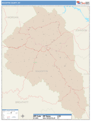 Magoffin County, KY Wall Map