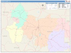 Marion County, KY Wall Map