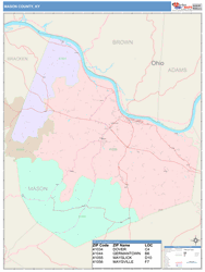 Mason County, KY Wall Map