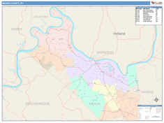 Meade County, KY Wall Map