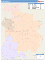 Metcalfe County, KY Wall Map