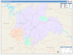 Morgan County, KY Wall Map