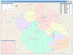 Muhlenberg County, KY Wall Map