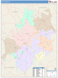 Ohio County, KY Wall Map