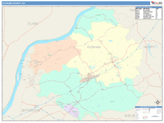 Oldham County, KY Wall Map