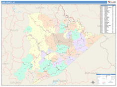 Pike County, KY Wall Map