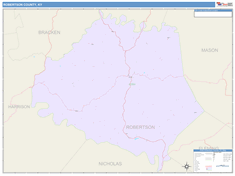 Robertson County, KY Wall Map