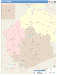 Scott County, KY Wall Map