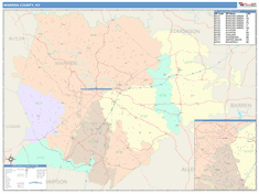 Warren County, KY Wall Map