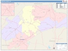 Webster County, KY Wall Map